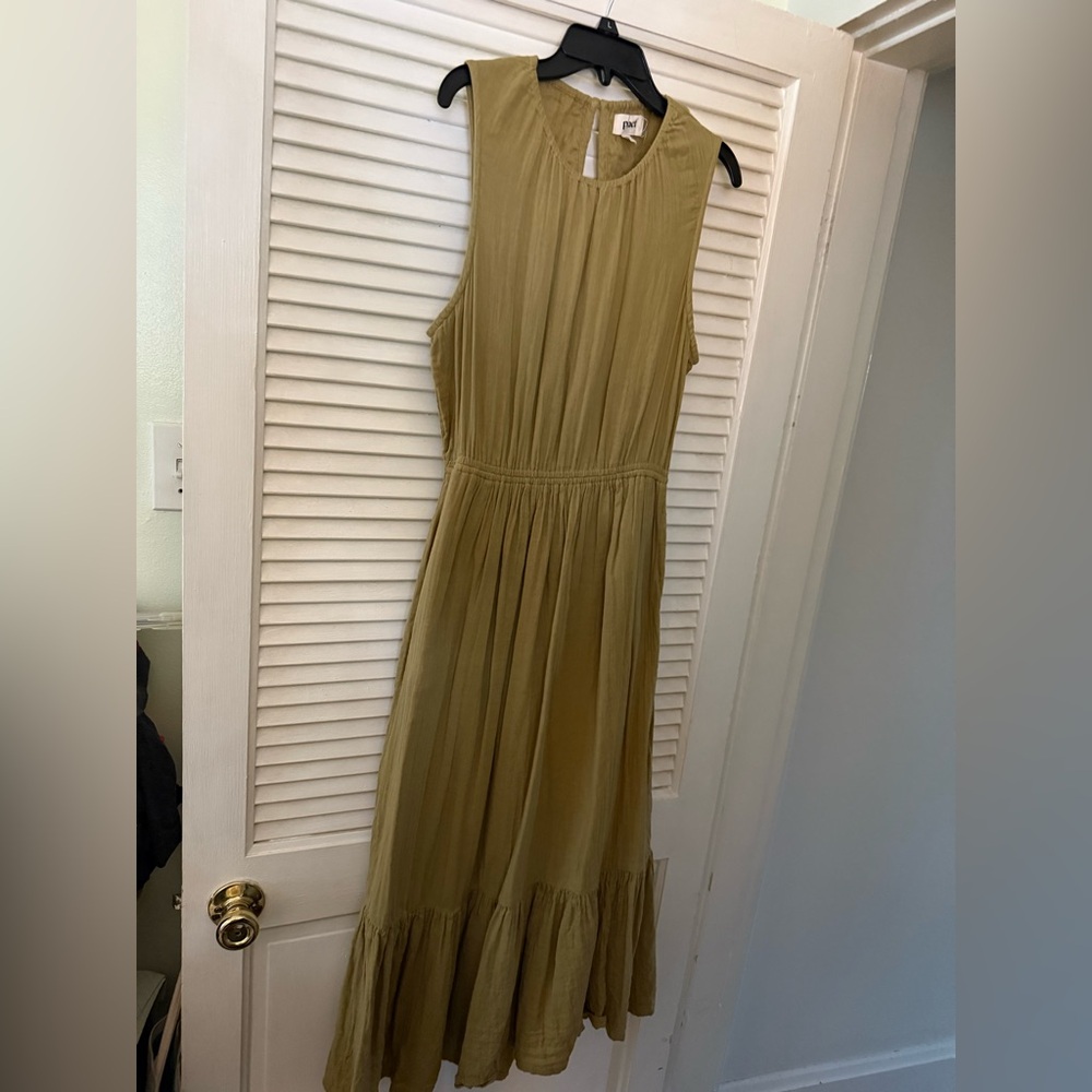 Pact Olive Midi Dress